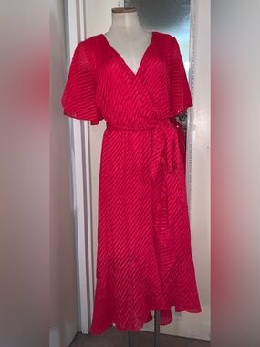 Faux wrap dress.